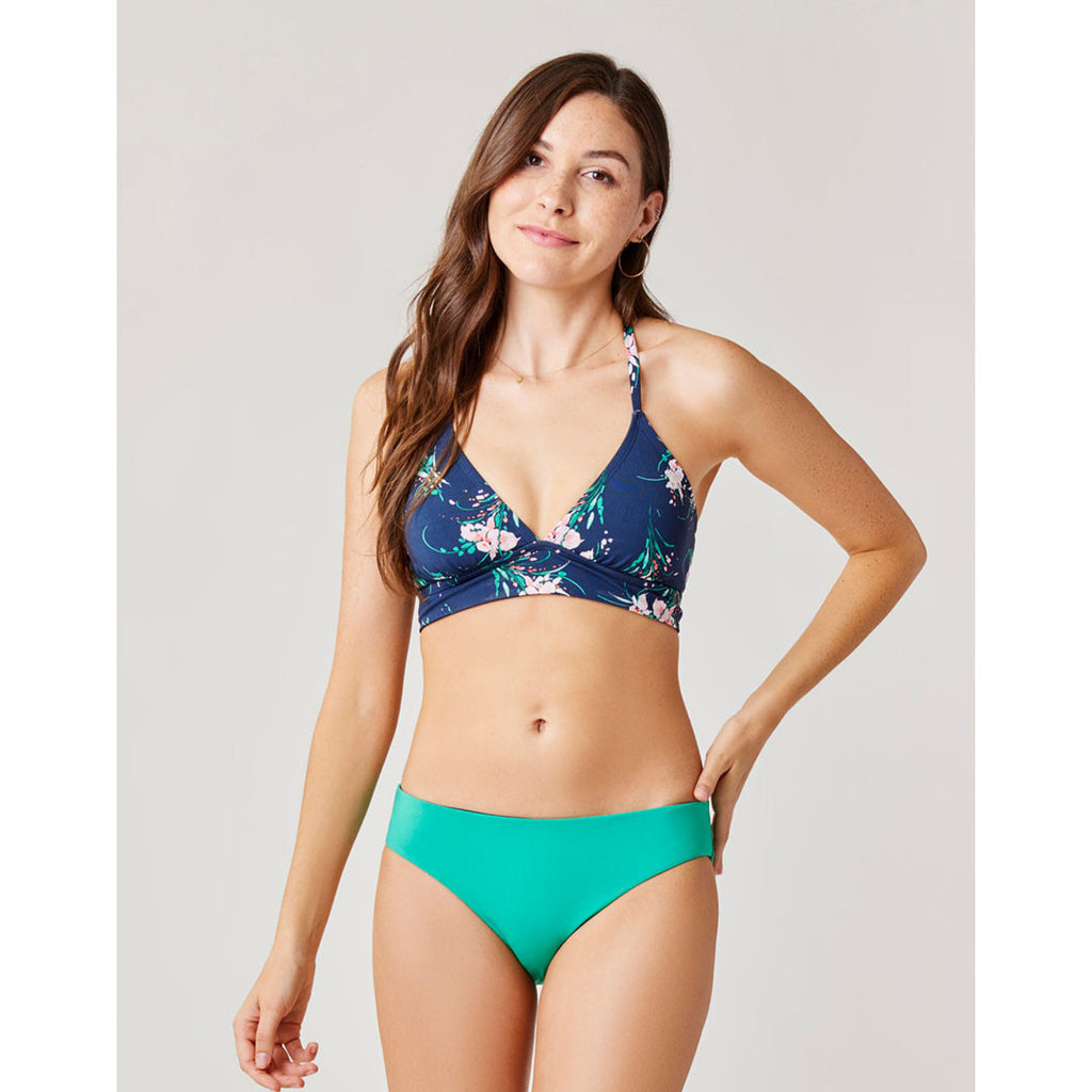 Carve Designs Women's St. Barth Reversible Bikini Bottoms - Navy/Fern