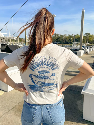THE QUALIFIED CAPTAIN- WOMEN'S HIGH AND DRY TEE