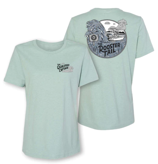 THE QUALIFIED CAPTAIN - WOMEN'S ROOSTER TAIL TEE