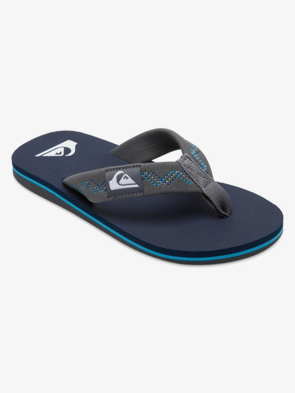 Quicksilver Boy's Molokai Stitchy Sandals Grey/Blue/Blue
