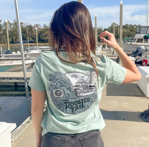THE QUALIFIED CAPTAIN - WOMEN'S ROOSTER TAIL TEE