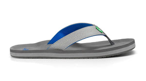 Sanuk Men's Burm Sandal: Grey/Blue