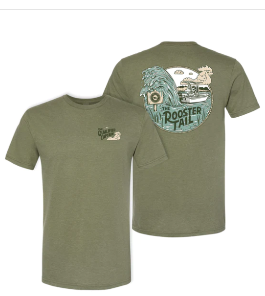 THE QUALIFIED CAPTAIN ROOSTER TAIL TEE