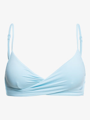 Roxy Women's Beach Classics Wrap Bralette Bikini Top: Cool Blue