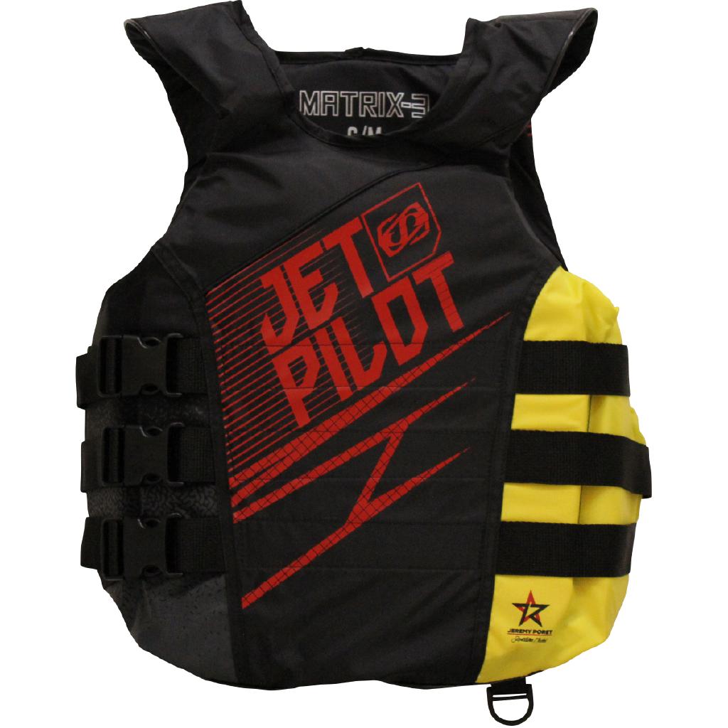 Jet Pilot brand life vest. Back view.
